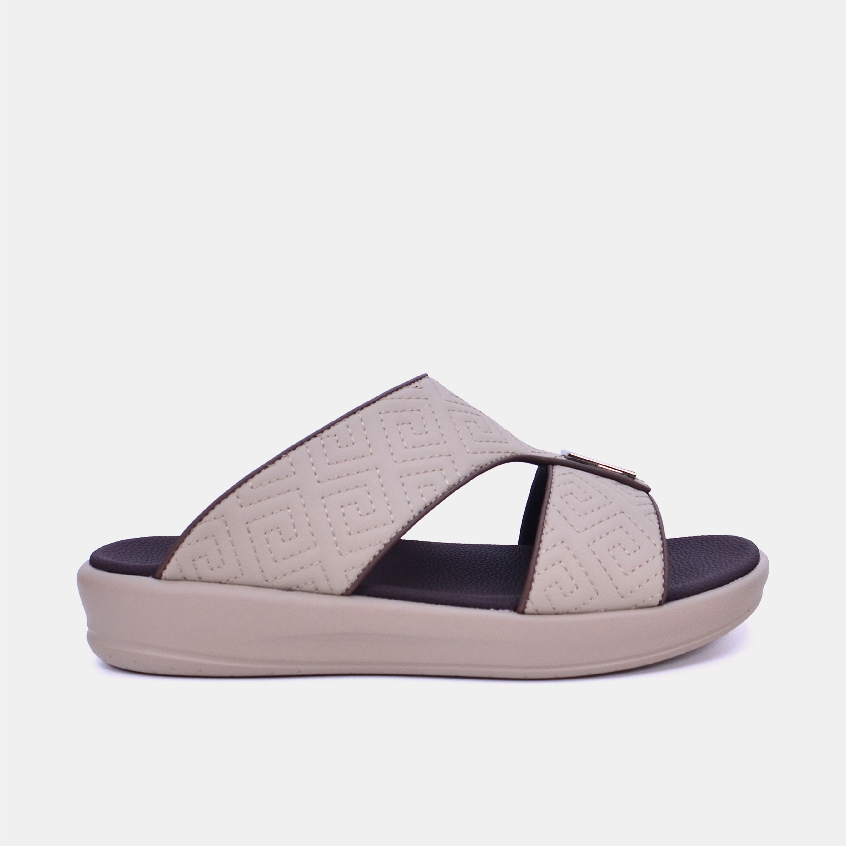 Barjeel Uno M121 Men's Sandals-Beige