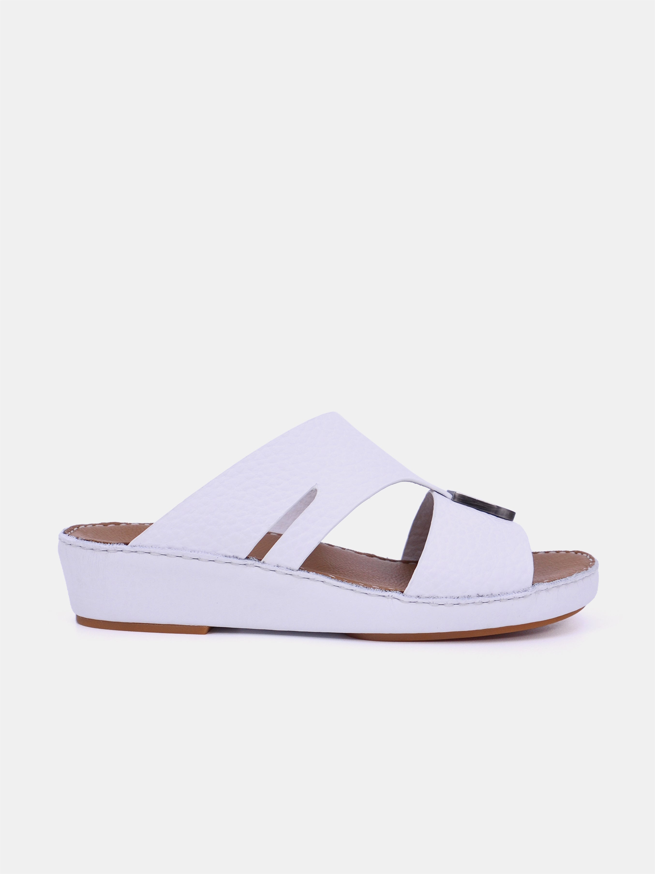 Barjeel Uno BS39 Men's Sandals-White