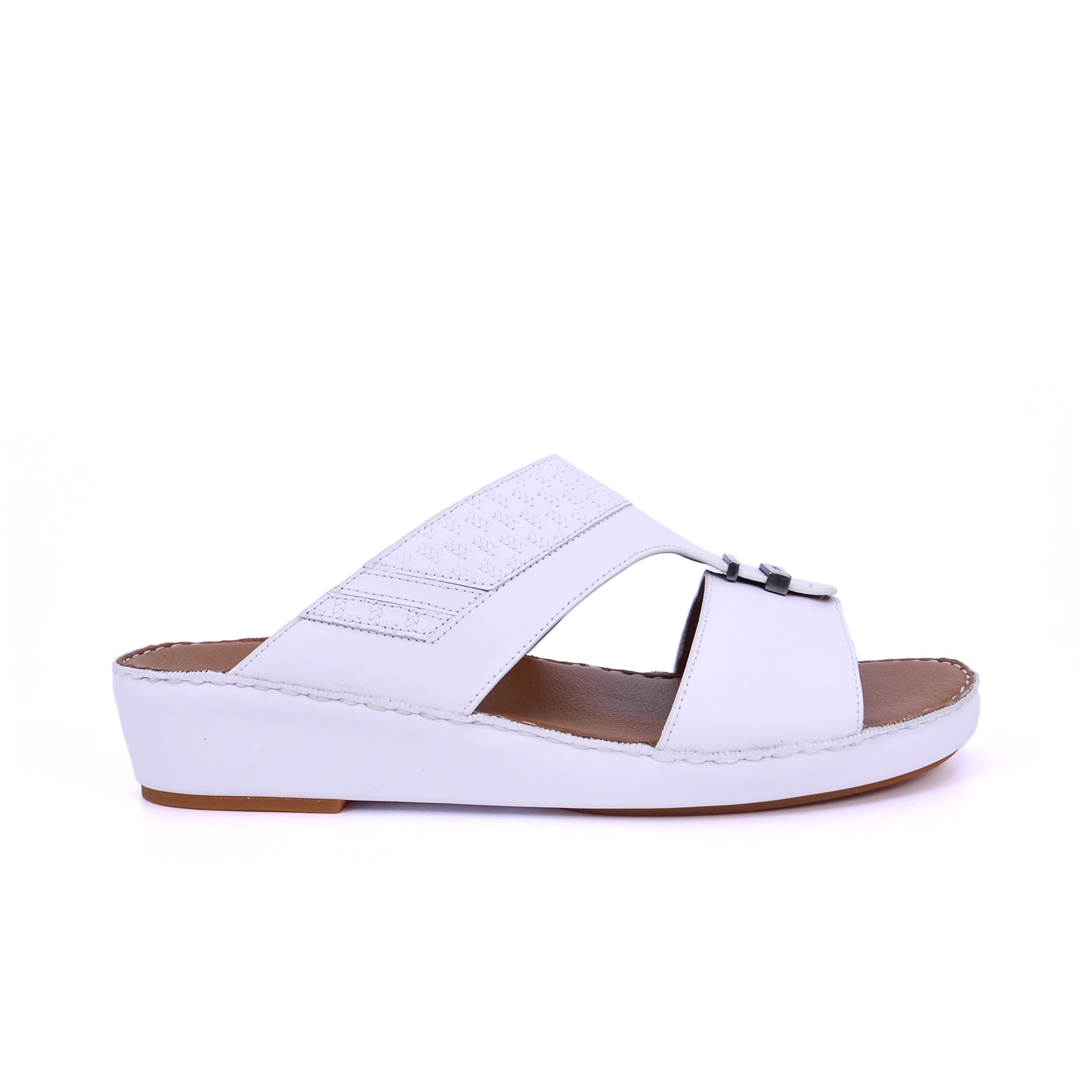 Barjeel Uno BS38 Men's Sandals-White