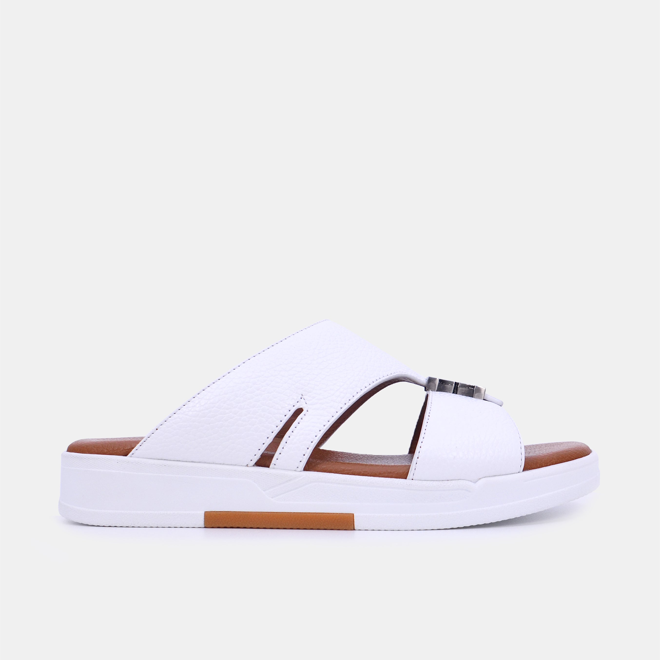 Barjeel Uno TAM B-122 Men's Sandals-White