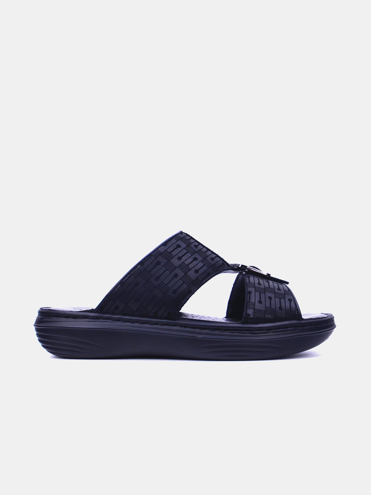 Barjeel Uno 21410-11 Men's Sandals-Black