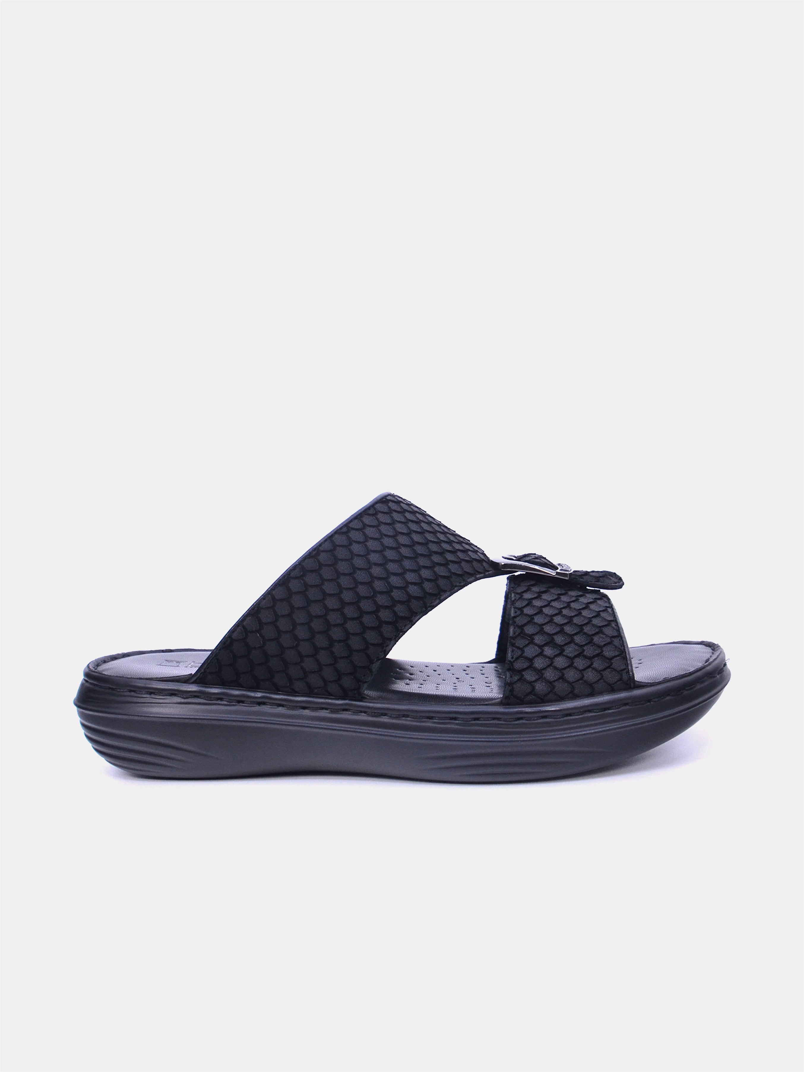 Barjeel Uno 21410-62 Men's Sandals-Black