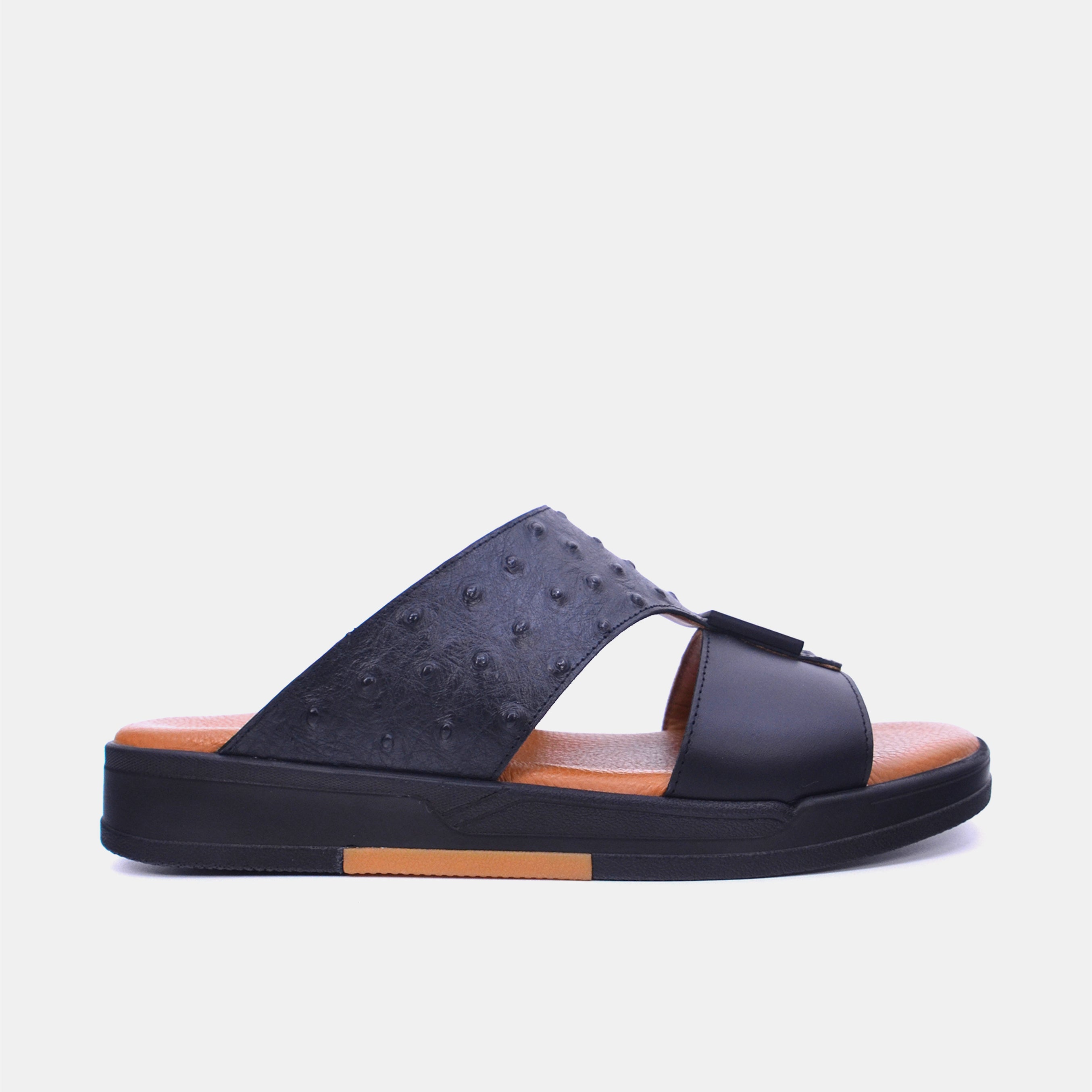 Barjeel Uno MSA132 Men's Sandals-Black