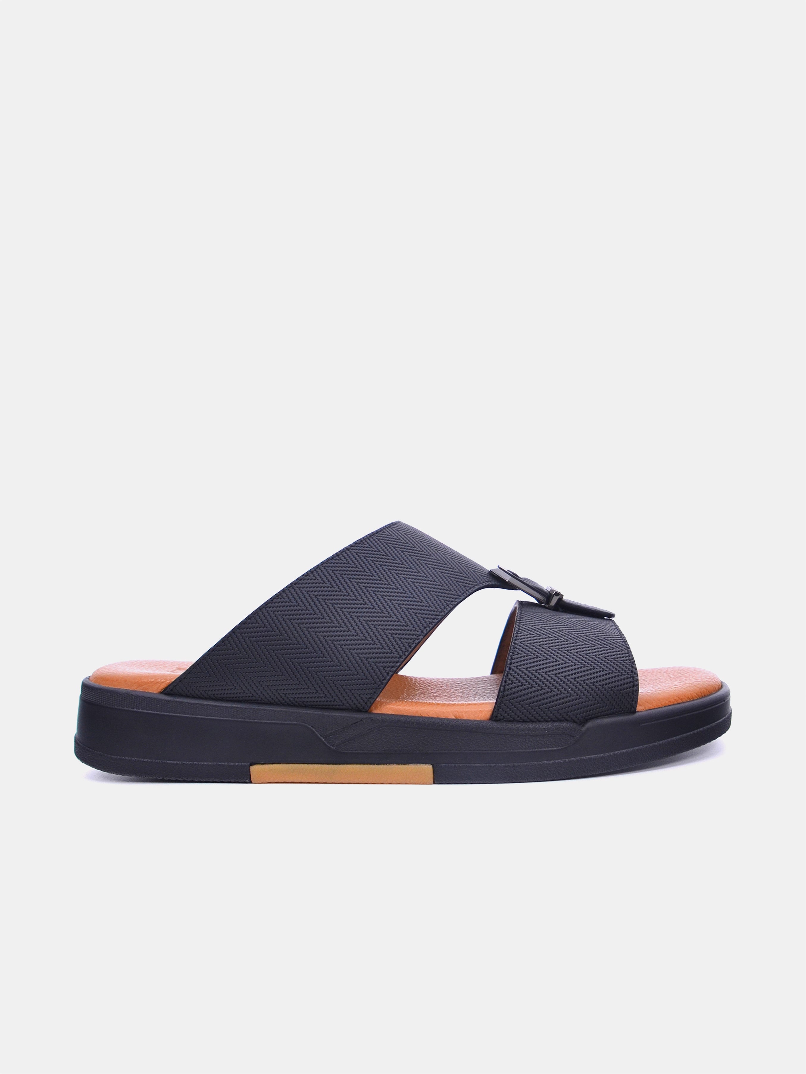 Barjeel Uno MSA124 Men's Sandals-Black