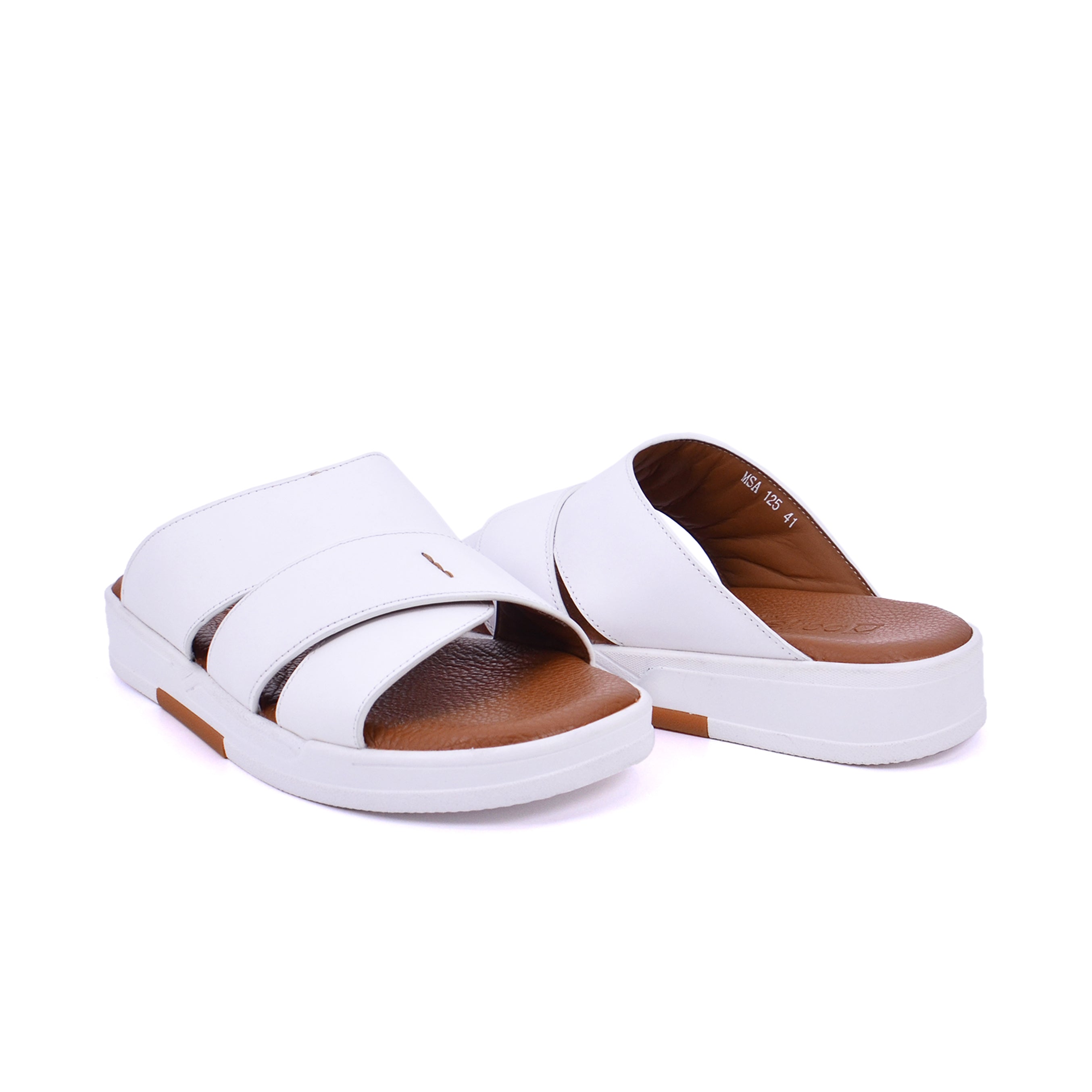 Barjeel Uno MSA125 Men's Sandals - White