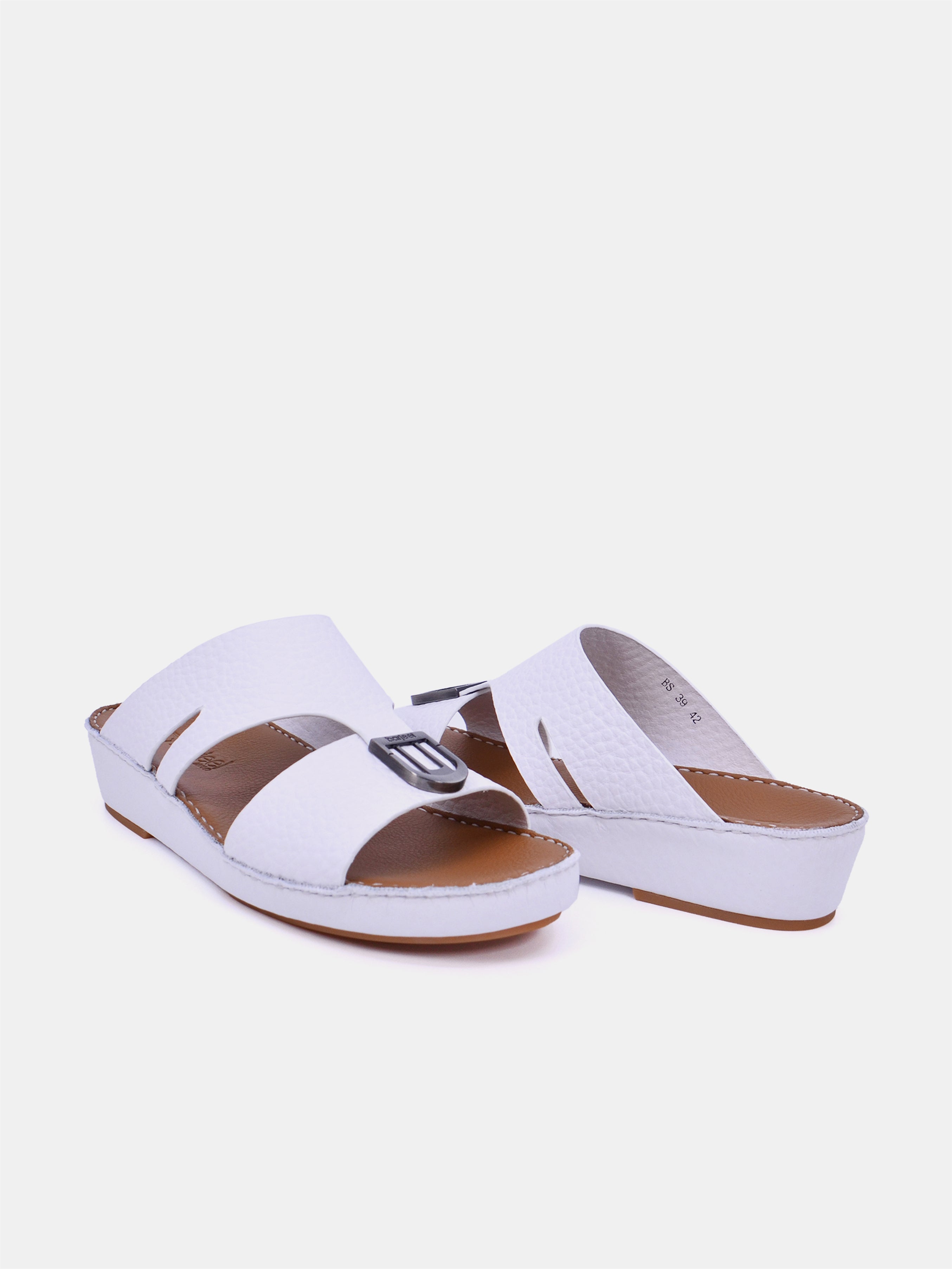 Barjeel Uno BS39 Men's Sandals - White