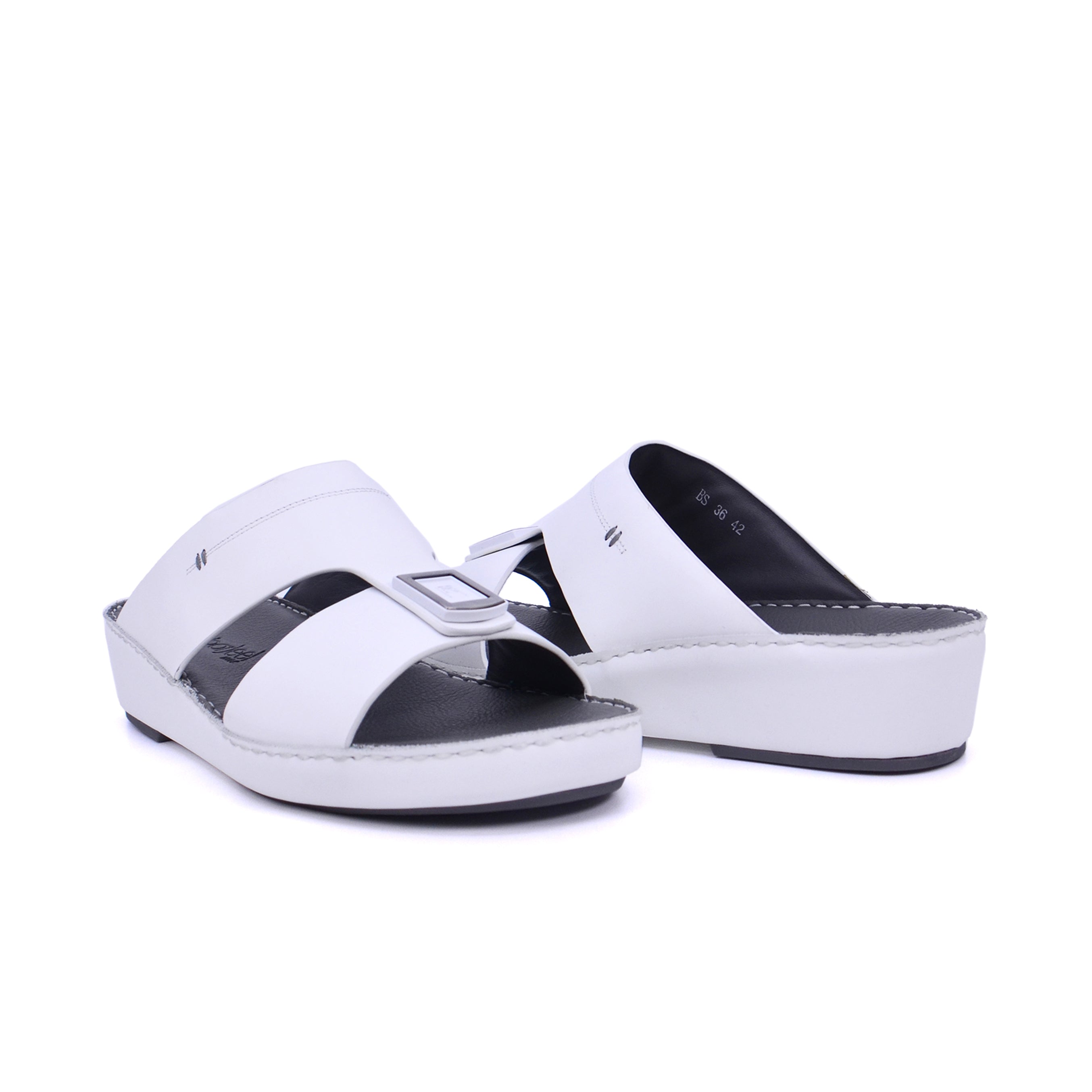 Barjeel Uno BS36 Men's Sandals - White