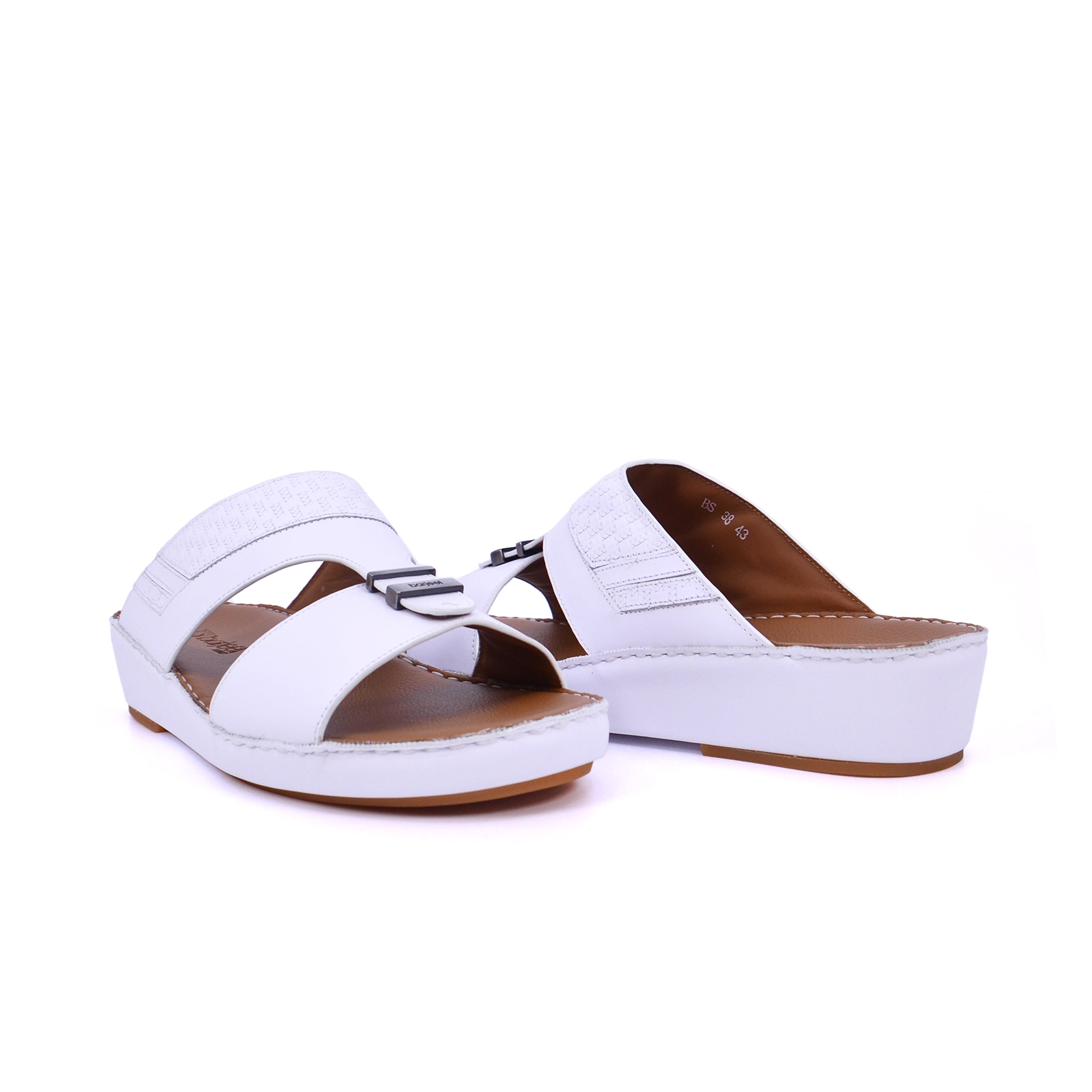 Barjeel Uno BS38 Men's Sandals - White
