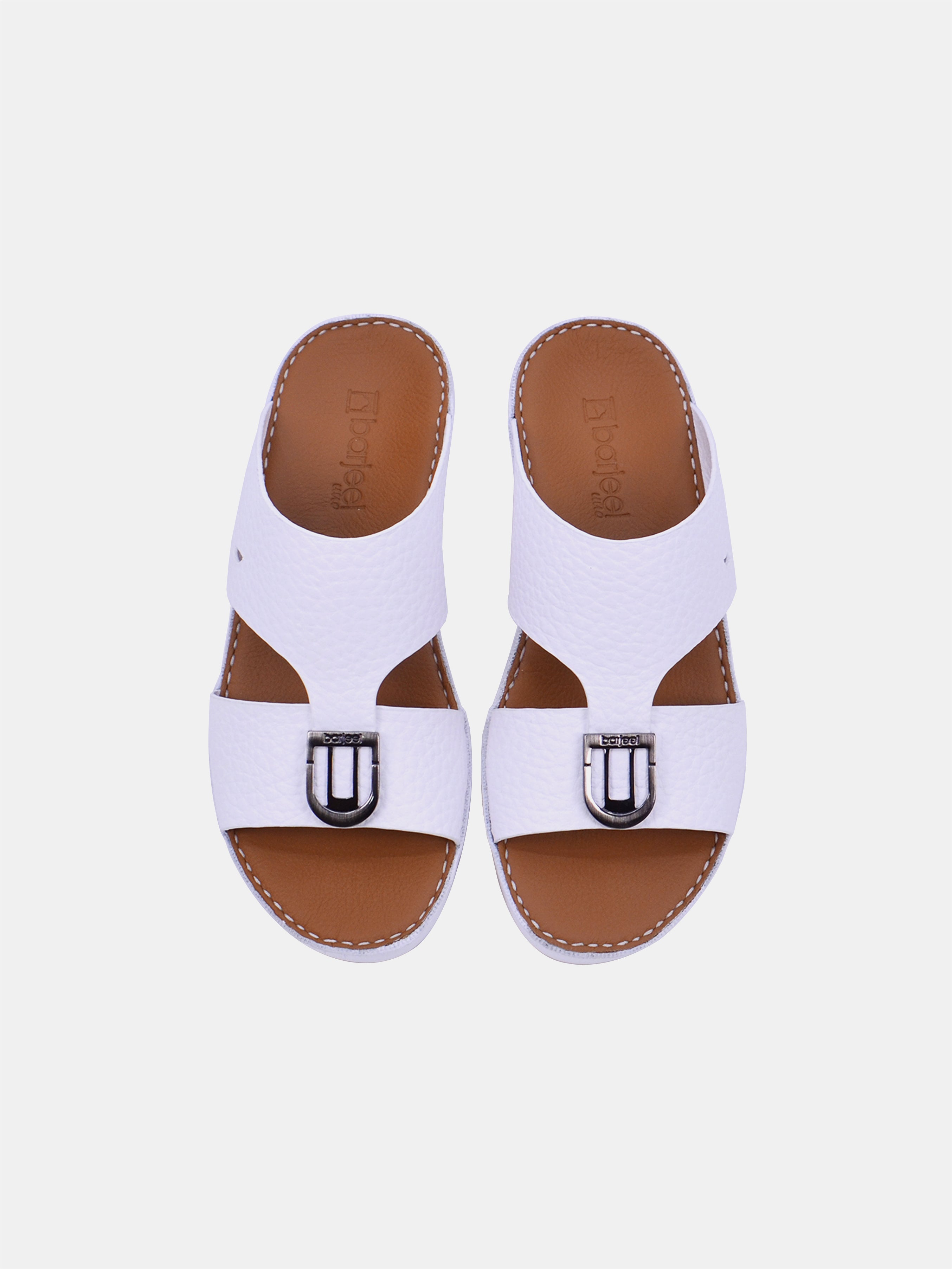 Barjeel Uno BS39 Men's Sandals - White