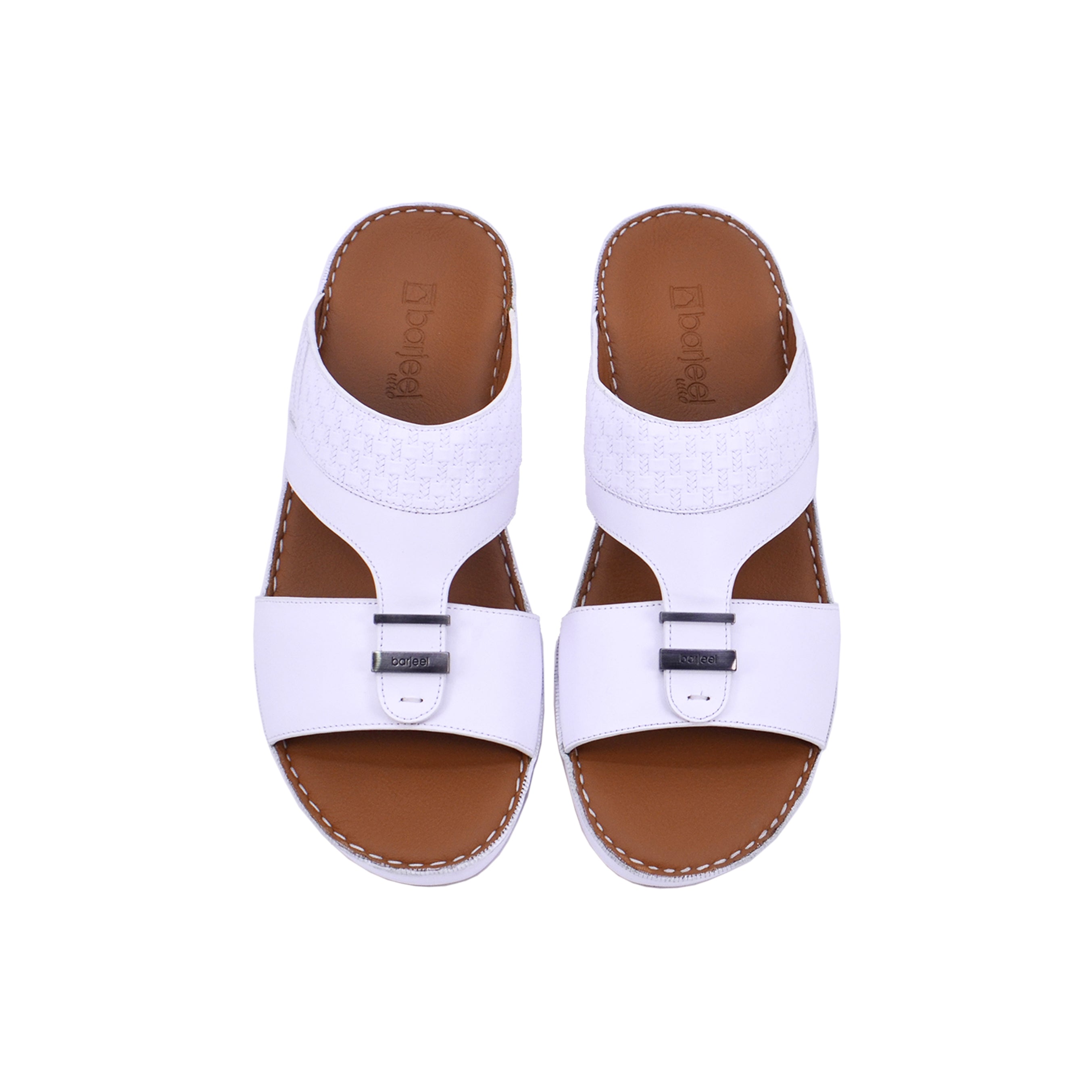 Barjeel Uno BS38 Men's Sandals - White