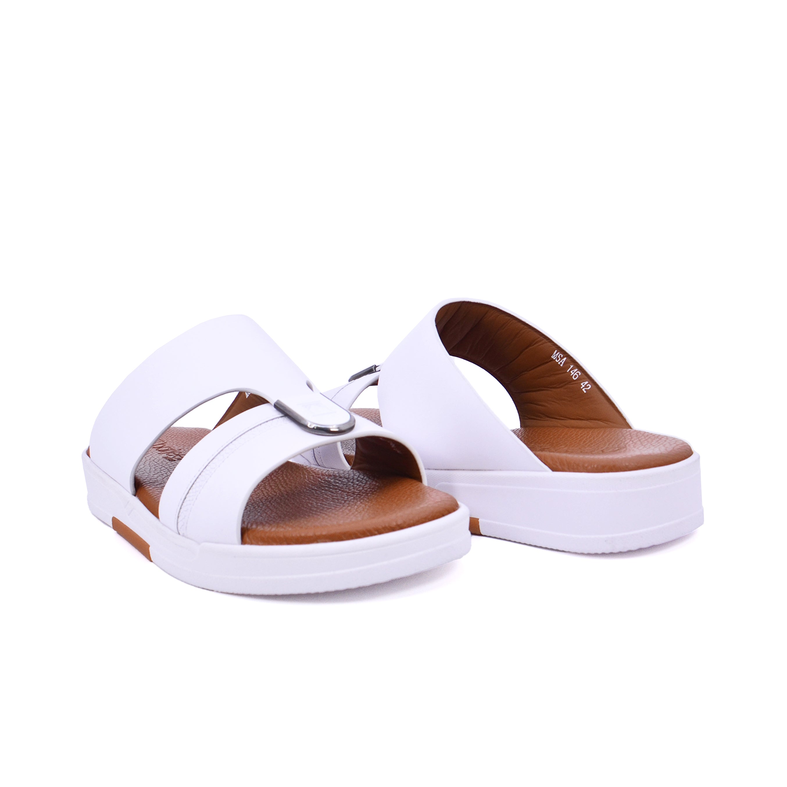 Barjeel Uno MSA 146 Men's Sandals - White