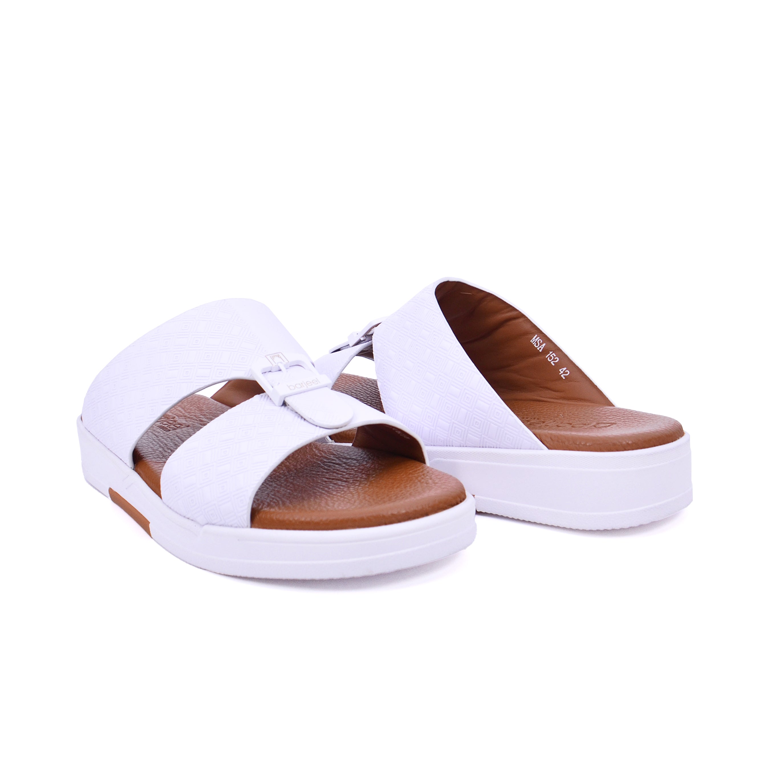 Barjeel Uno MSA 152 Men's Sandals - White